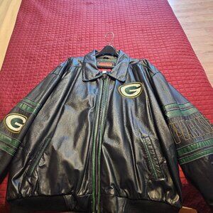 Vintage 1980's Official Green Bay Packers Leather Jacket, 5X